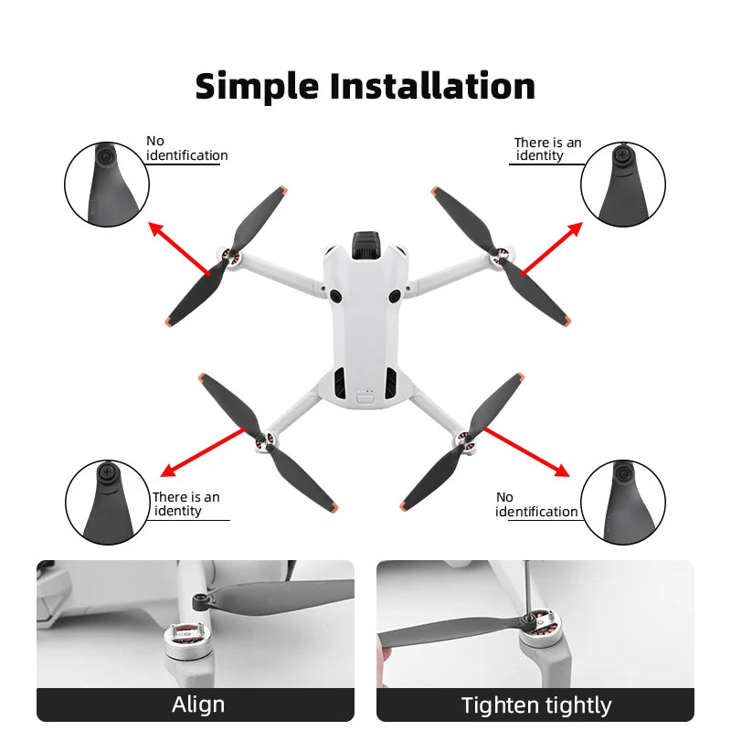 4 pares de repuesto de hélice para DJI MINI 4 PRO 4 pares de repuesto de hélice para DJI MINI 4 PRO